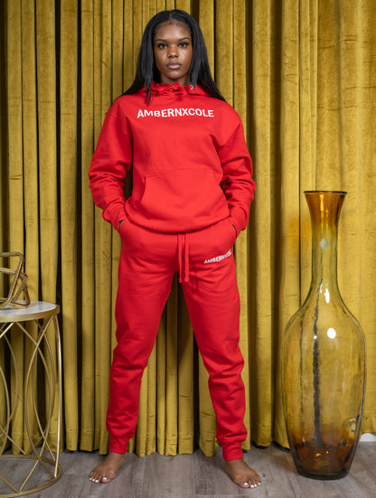 RED AMBERNXCOLE SIGNATURE HOODIE SET