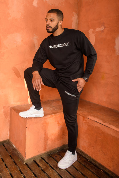 BLACK CREWNECK SET