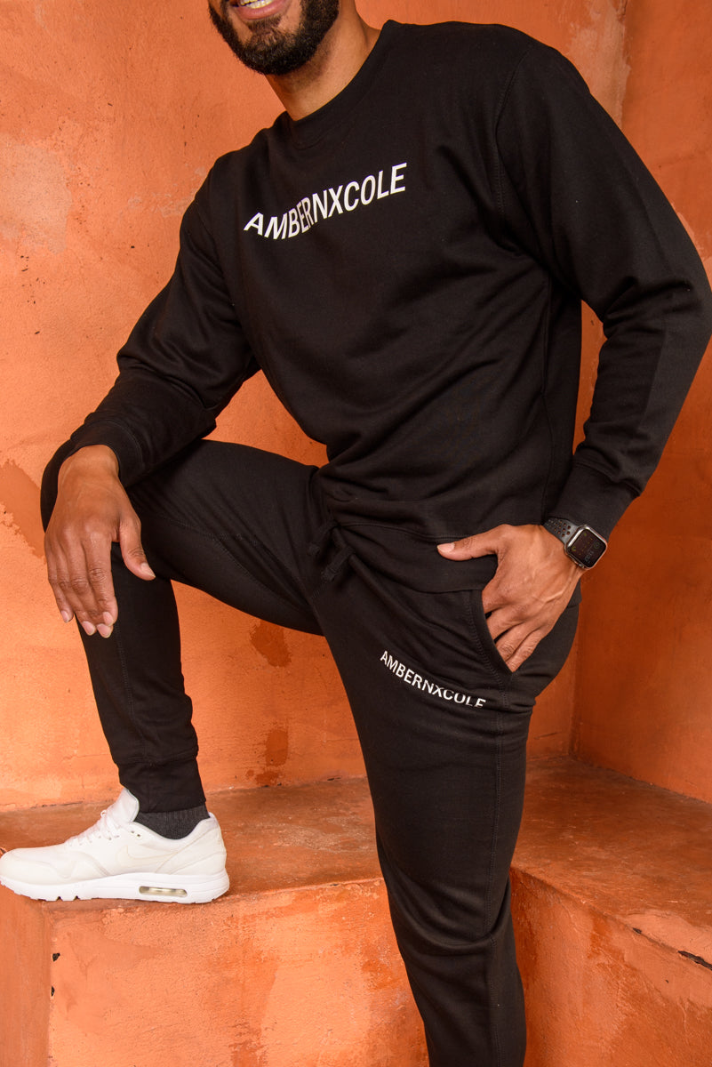 BLACK CREWNECK SET